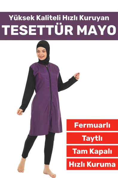 Özel Üretim Yüksek Kaliteli Konforlu Fermuarlı Taytlı Tam Kapalı Deniz Havuz Yüzücü ürün görseli 1