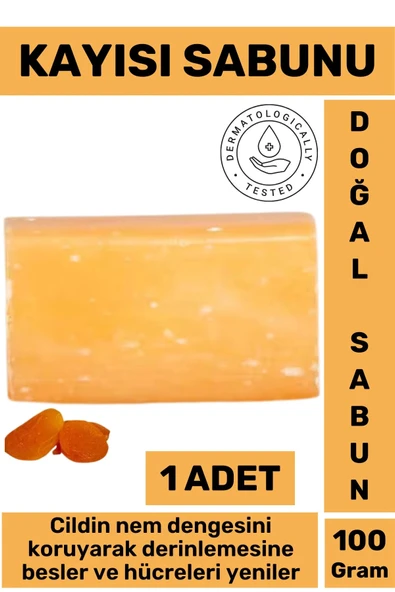 Doğal Güzel Kokulu Cilt Besleyici Yenileyici Saç Dökülmesine Karşı Organik Kayısı Sabunu 1 Adet ürün görseli 1