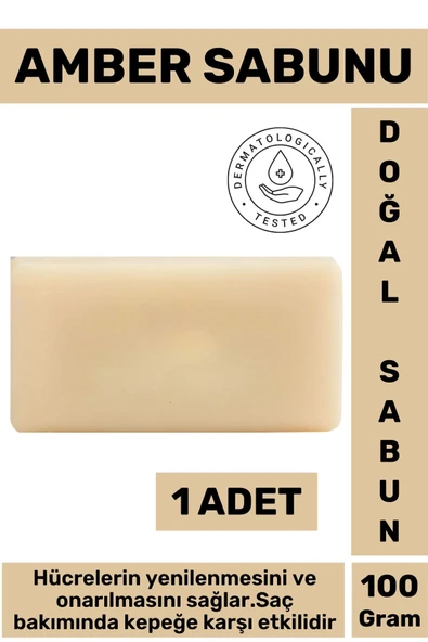 Doğal Güzel Kokulu Yenileyici Onarıcı Kepeğe Karşı Etkili Saç Güçlendirici Amber Sabunu 1 Adet ürün görseli 1