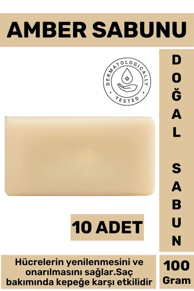 Doğal Güzel Kokulu Yenileyici Onarıcı Kepeğe Karşı Etkili Saç Güçlendirici Amber Sabunu 10 Adet ürün görseli 1