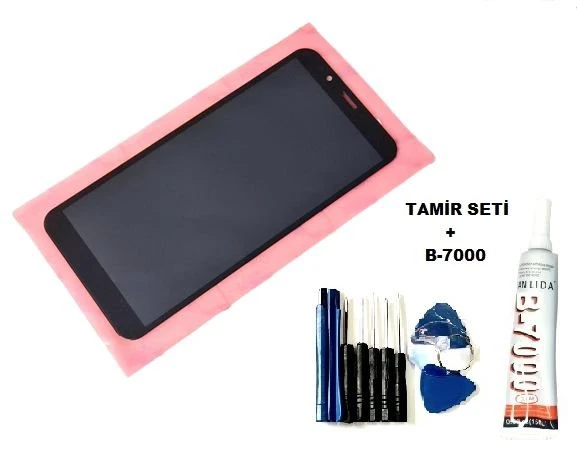 Tkgz - Y7 2018 Lcd Ekran Dokunmatik (B-7000+Tamir Seti) SİYAH ürün görseli 1