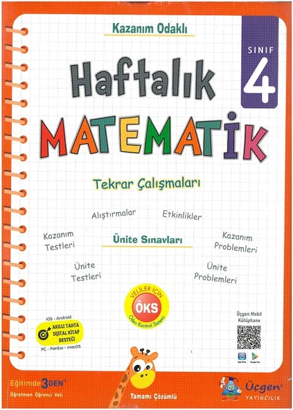 Üçgen 4.Sınıf Problemlerle Matematik + Haftalık Matematik - Resim 2