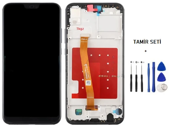 Tkgz - P20 Lite Lcd Ekran Dokunmatik Orijinal Kalite ÇITALI SİYAH + TAMİR SETİ ürün görseli 1