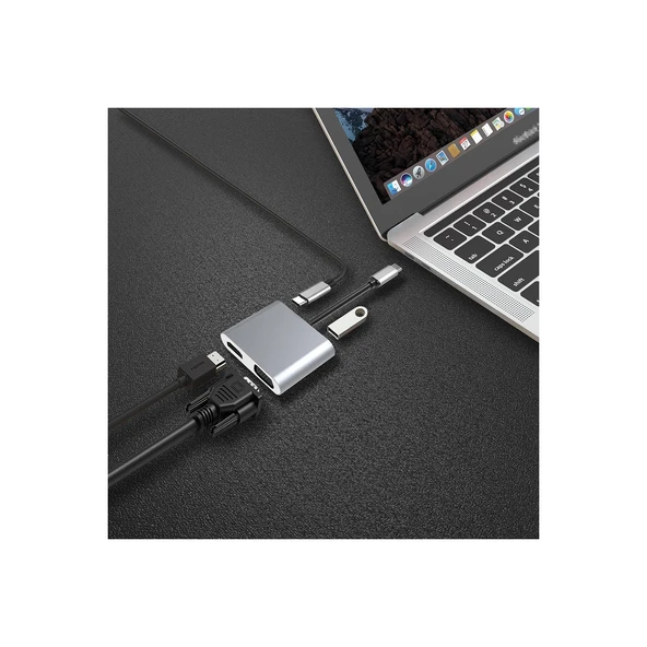 Dexim Premium 4 in 1 USB-C Hub - Resim 9