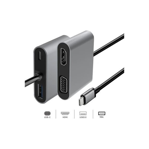 Dexim Premium 4 in 1 USB-C Hub - Resim 16