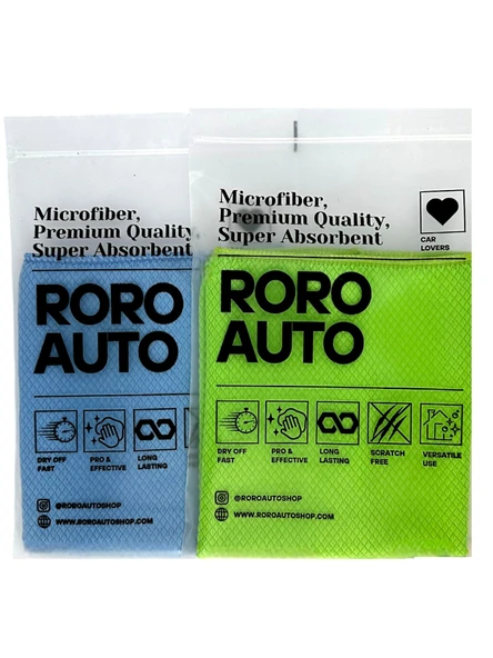 Roro Auto Olimpos Mikrofiber Oto Cam Bezi İkili 40X40 ürün görseli 1