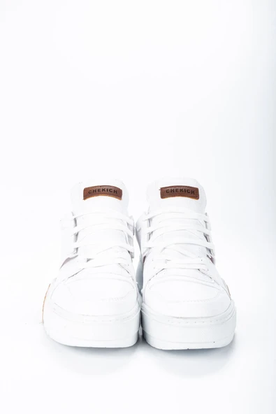Bağcıklı Erkek Sneaker Bot Beyaz Beyaz - Resim 5