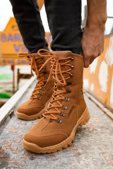 Fermuarlı Bağcık Detaylı Erkek Sneaker Bot Taba ürün görseli 1