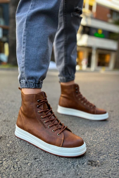 Bağcıklı Erkek Sneaker Bot Taba ürün görseli 1