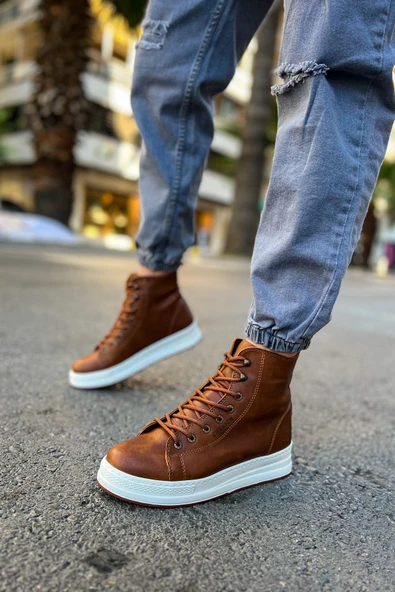 Bağcıklı Erkek Sneaker Bot Taba - Resim 3