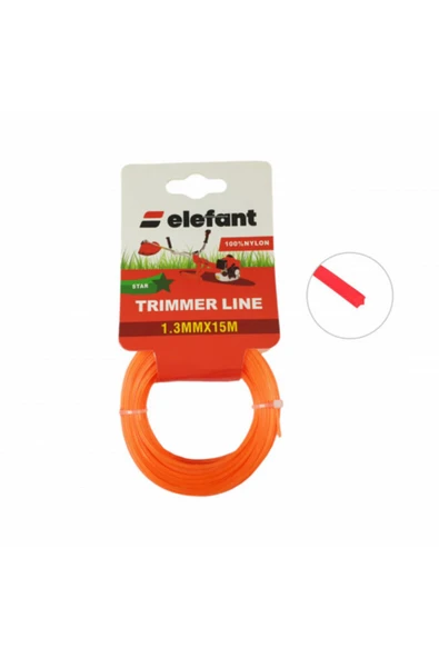 ELEFANT Tırpan Misinası Motorlu Tırpan Yıldız Misina 1,3mm x 15 metre ürün görseli 1