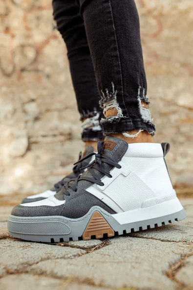 Bağcıklı Erkek Sneaker Bot Antrasit - Resim 2
