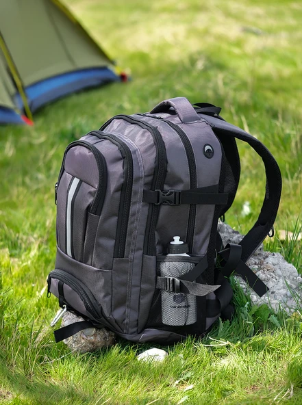 Bagacar Dağcı Trekking  Seyahat ve Kamp Sırt Çantası Gri ürün görseli 1