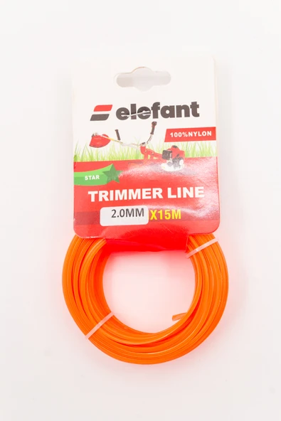 ELEFANT Tırpan Misinası Motorlu Tırpan Yıldız Misina 2mm x 15 metre ürün görseli 1