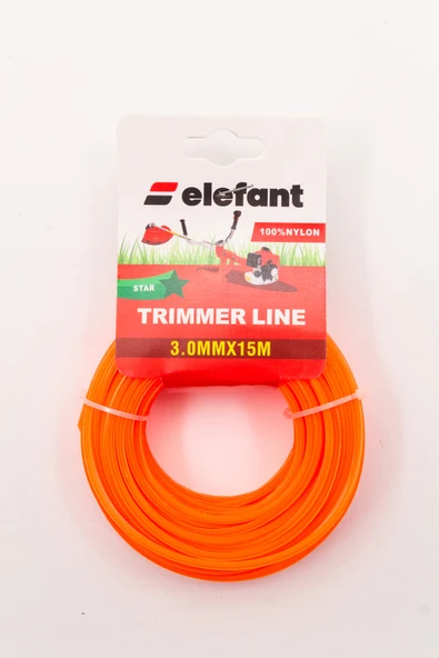 ELEFANT Tırpan Misinası Motorlu Tırpan Yıldız Misina 3mm x 15 metre ürün görseli 1