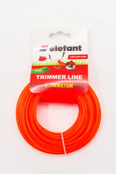 ELEFANT Tırpan Misinası Motorlu Tırpan Yıldız Misina 2,7mm x 15 metre ürün görseli 1