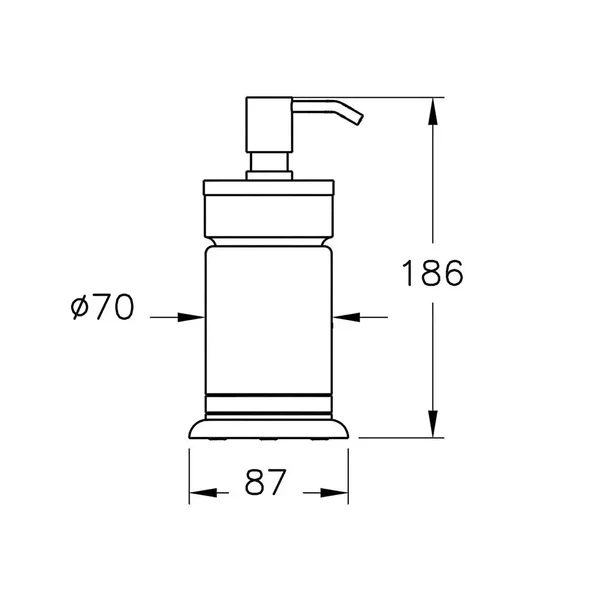 VitrA A44148 Base 700 Krom Sıvı Sabunluk - Resim 2
