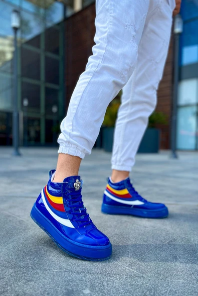 Bağcıklı Erkek Sneaker Bot Lacivert - Resim 4