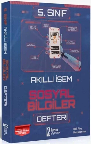 5. Sınıf Sosyal Bilgiler Akıllı Defteri İsem Yayınları ürün görseli 1