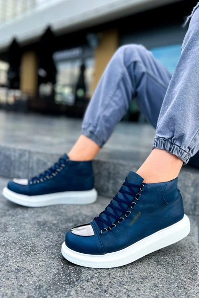 Bağcıklı Erkek Sneaker Bot Lacivert - Resim 2