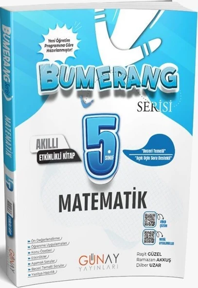 5. Sınıf Matematik Bumerang Etkinlikli Akıllı Defter Kitap Günay Yayınları ürün görseli 1