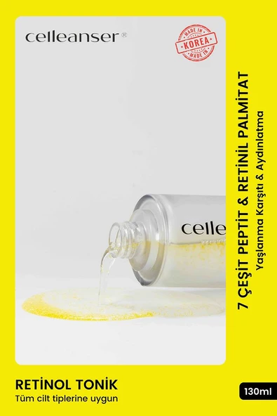 7 Çeşit Peptit & Retinil Palmitat & Allantoin İle Güçlendirilmiş Yaşlanma Karşıtı Retinol Tonik ürün görseli 1