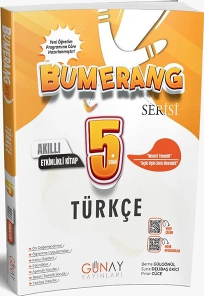 5. Sınıf Türkçe Bumerang Etkinlikli Akıllı Defter Kitap Günay Yayınları ürün görseli 1