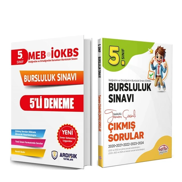 Ardışık 5.Sınıf Bursluluk Deneme ve Editör Çıkmış Sorular Seti 2 Kitap ürün görseli 1