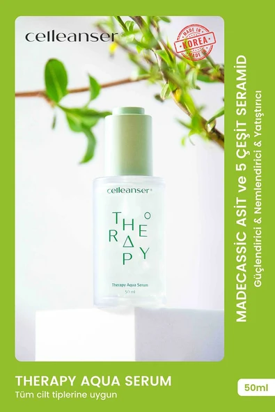 Madecassic Asit & 5 Çeşit Seramid İçeren Yatıştırıcı ve Nemlendirici Therapy Aqua Serum ürün görseli 1