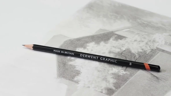 Derwent Graphic Pencil Dereceli Kalem 9B - Resim 3