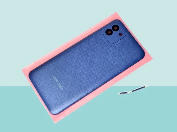 Samsung Galaxy A03 Sm A035 Uyumlu FULL KASA Arka Kapak Batarya Kapağı - MAVİ ürün görseli 1