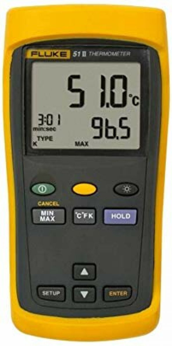 FLUKE 51 II TEK GİRİŞLİ DİJİTAL TERMOMETRE ürün görseli 1