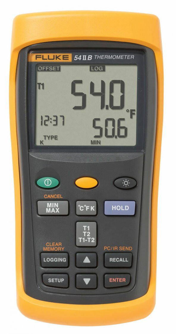FLUKE 54 II ÇİFT GİRİŞLİ DİJİTAL TERMOMETRE ürün görseli 1