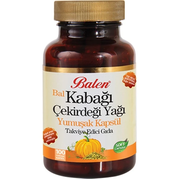 Balen Bal Kabağı Çekirdeği Yağı 1380 Mg 100 Yumuşak Kapsül ürün görseli 1