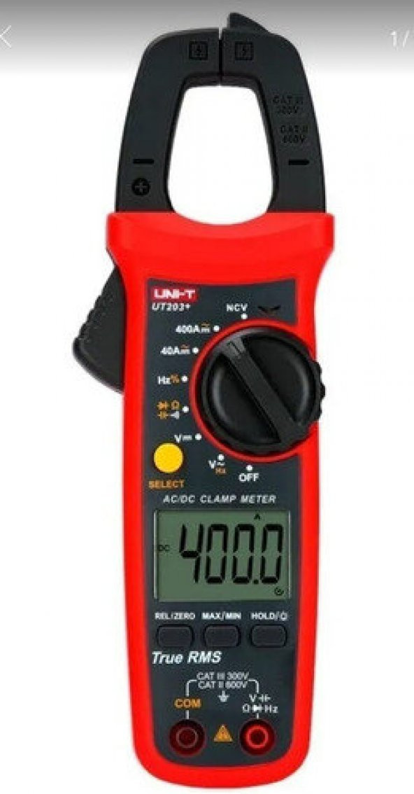 UNI-T UT-203+ 400A AC/DC TRUE RMS PENSAMPERMETRE ürün görseli 1