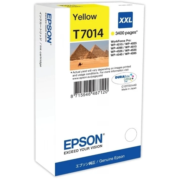Tonersepeti Epson T7014XXL C13T70144010  Sarı Kartuş ürün görseli 1