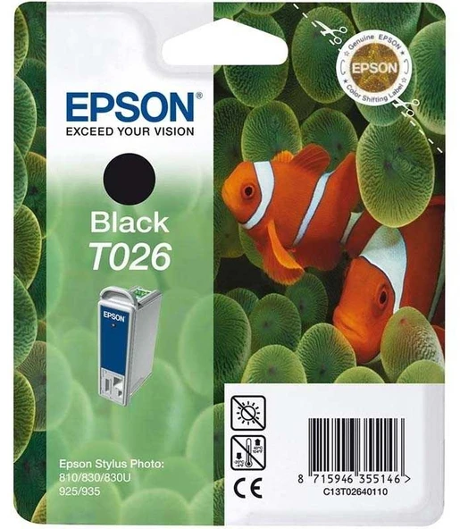 Tonersepeti Epson T026/C13T02640120  Siyah Kartuş ürün görseli 1
