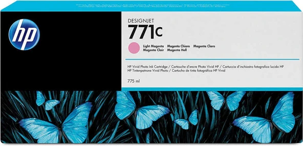 Tonersepeti HP 771-B6Y11A  Açık Kırmızı Kartuş ürün görseli 1
