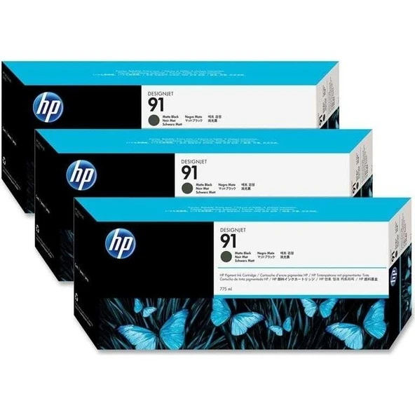 Tonersepeti Hp 91-C9480A  Mat Siyah Kartuş 3'Lü Paket ürün görseli 1