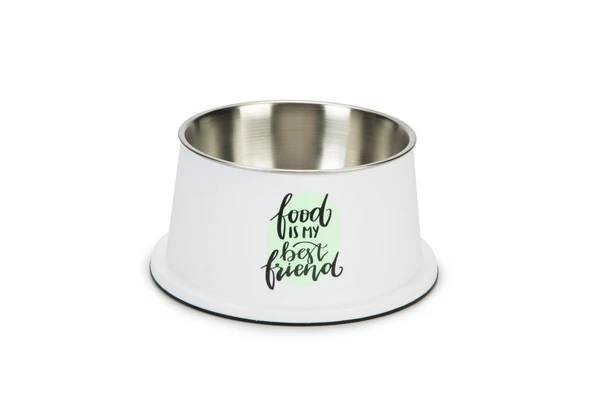 Beeztees Uzun Kulaklı Köpek Mama Su Kabı, Paslanmaz Çelik, Kaymaz, 19cm, 800ml ürün görseli 1