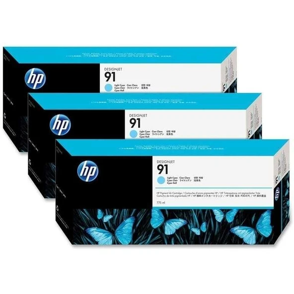 Tonersepeti Hp 91-C9486A  Açık Mavi Kartuş 3'Lü Paket ürün görseli 1