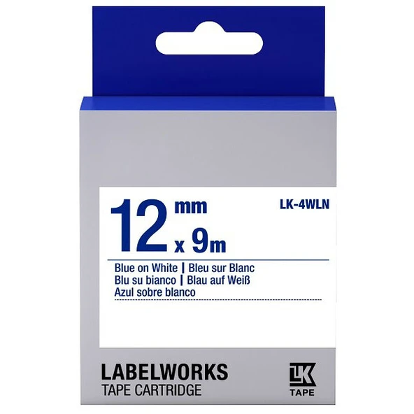 Tonersepeti Epson LK-4WLN Muadil Standart Etiket Kartuşu Mavi Beyaz 12 mm C53S654022 ürün görseli 1