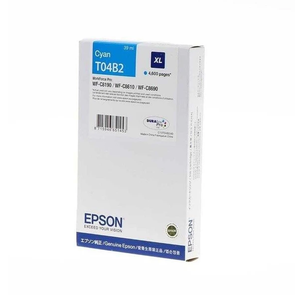 Tonersepeti Epson T04B2-C13T04B240 Yüksek Kapasiteli Mavi  Kartuş ürün görseli 1