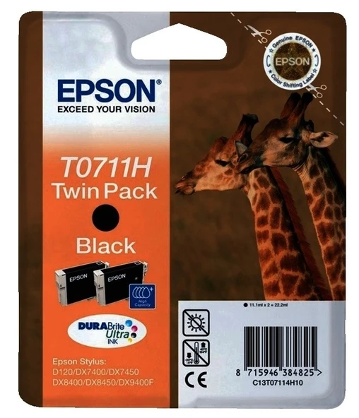 Tonersepeti Epson T0711H-C13T07114H20  Siyah Kartuş 2'li ürün görseli 1