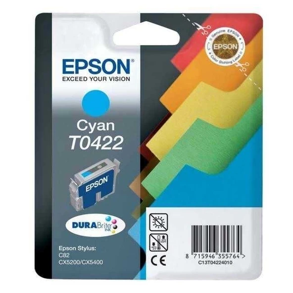 Tonersepeti Epson T0422-C13T04224020  Mavi Kartuş ürün görseli 1