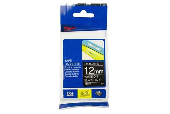 Tonersepeti Brother TZE-335 Siyah Lamine Muadil Etiket 12mm ürün görseli 1