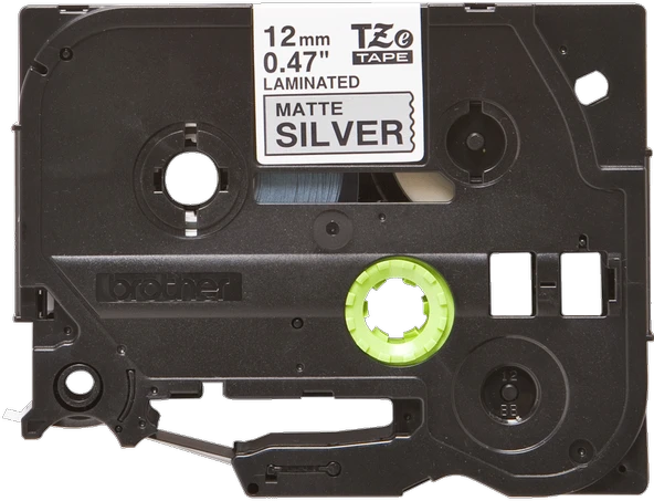 Tonersepeti Brother  TZe-M931 Mat Gümüş üzerine Siyah  Etiket 12mm ürün görseli 1