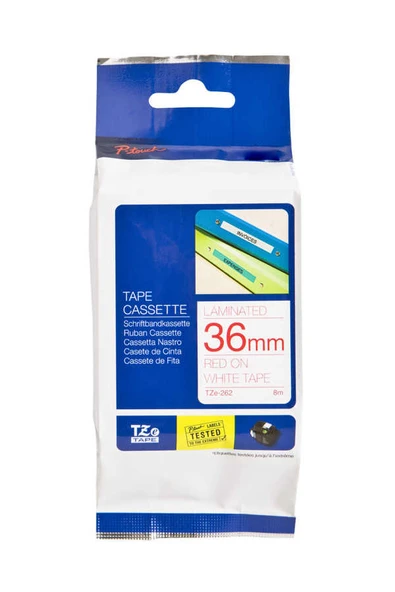 Tonersepeti Brother TZE-262 Kırmızı Lamine Muadil Etiket 36mm ürün görseli 1