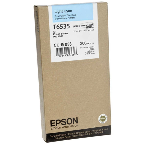 Tonersepeti Epson T6535-C13T653500  Açık Mavi Kartuş ürün görseli 1