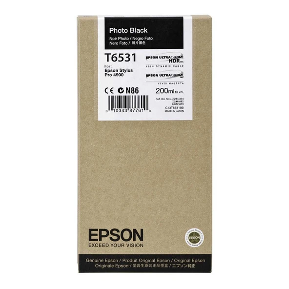 Tonersepeti Epson T6531-C13T653100  Foto Siyah Kartuş ürün görseli 1